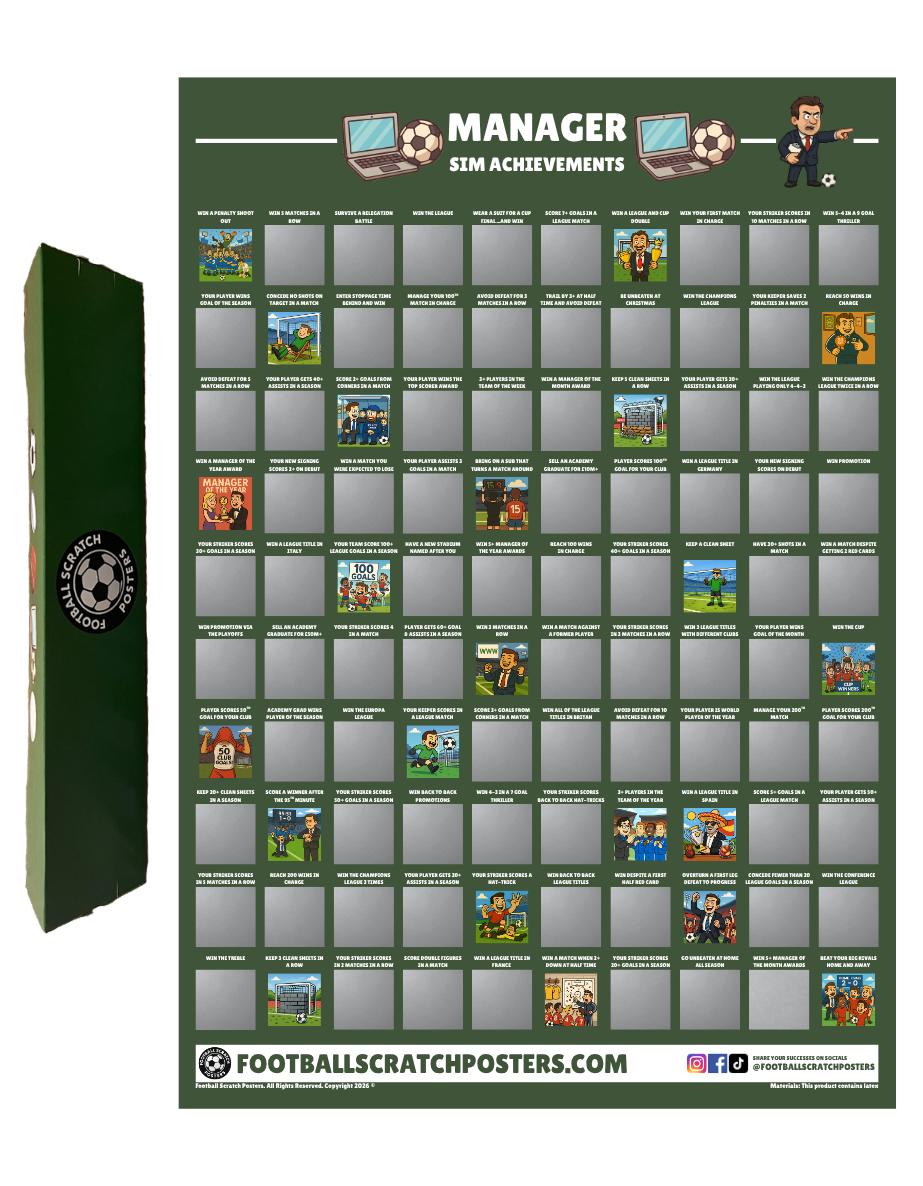 FOOTBALL MANAGER SIM ACHIEVEMENTS
